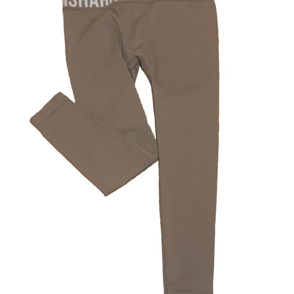 Gymshark Women's Green Seamless CROP Workout Legging Logo Waist Band Size XS - Picture 5 of 7